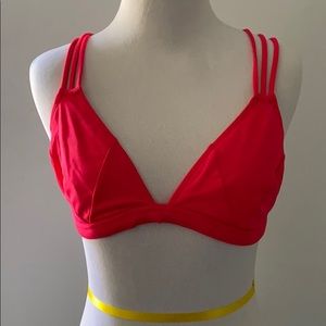 Pink by Victoria Secret Red Strappy Bikini Top